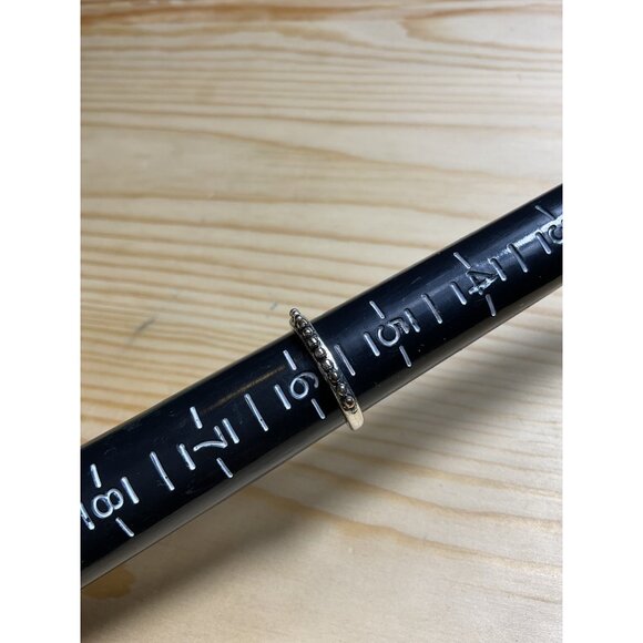 Silver Beaded Band Ring - Picture 3 of 3